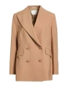 Ballantyne Woman Blazer Camel Size 8 Polyester, Virgin Wool, Elastane In Brown
