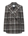 Ballantyne Woman Blazer Dark Brown Size 2 Wool, Cashmere