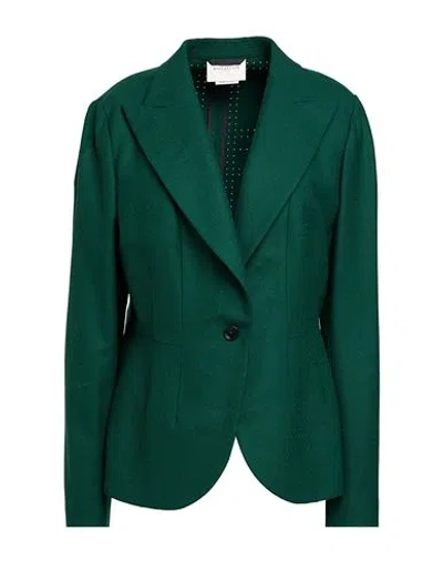 Ballantyne Woman Blazer Dark Green Size 4 Virgin Wool, Cashmere