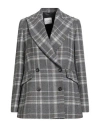 Ballantyne Woman Blazer Grey Size 2 Wool, Cashmere In Gray