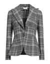 Ballantyne Woman Blazer Grey Size 8 Wool, Cashmere In Gray