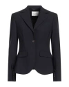 Ballantyne Woman Blazer Midnight Blue Size 8 Polyester, Virgin Wool, Elastane