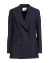 Ballantyne Woman Blazer Midnight Blue Size 8 Polyester, Virgin Wool, Elastane