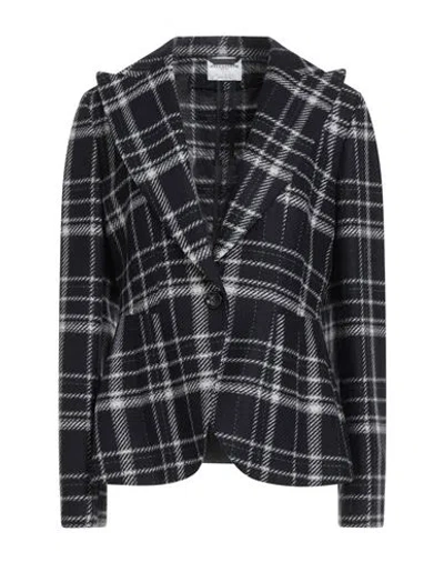 Ballantyne Woman Blazer Midnight Blue Size 8 Wool, Cashmere