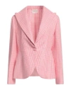 Ballantyne Woman Blazer Pink Size 8 Cotton, Wool, Elastane In Pink