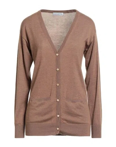 Ballantyne Woman Cardigan Brown Size 6 Cashmere