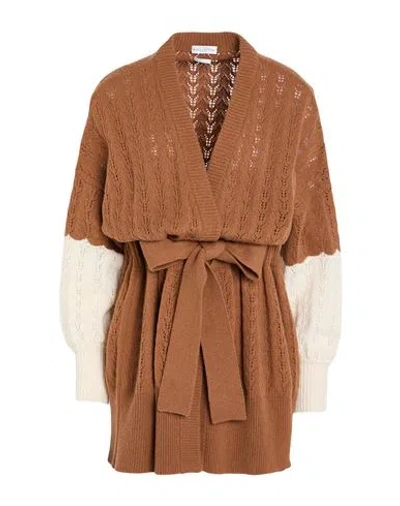 Ballantyne Woman Cardigan Brown Size 6 Wool, Cashmere