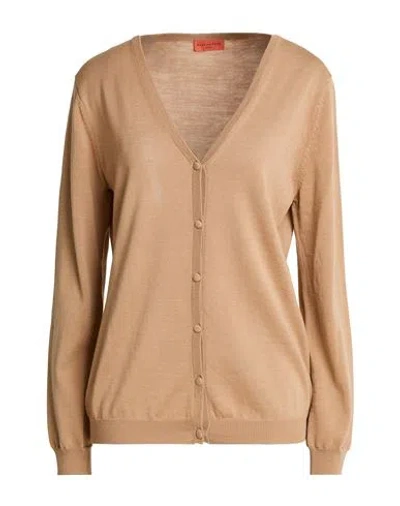 Ballantyne Woman Cardigan Camel Size 14 Wool In Brown