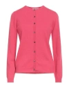 Ballantyne Woman Cardigan Fuchsia Size 6 Cashmere