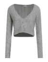 Ballantyne Woman Cardigan Grey Size 4 Wool, Alpaca Wool, Polyamide, Elastane