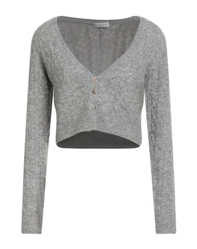 Ballantyne Woman Cardigan Grey Size 4 Wool, Alpaca Wool, Polyamide, Elastane