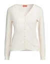 Ballantyne Woman Cardigan Ivory Size 10 Cotton, Cashmere In White