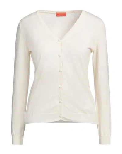 Ballantyne Woman Cardigan Ivory Size 10 Cotton, Cashmere In White