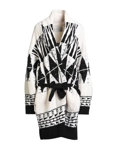 Ballantyne Woman Cardigan Ivory Size 6 Wool In White