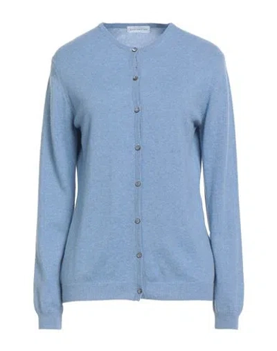 Ballantyne Woman Cardigan Light Blue Size 10 Cashmere