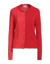 Ballantyne Woman Cardigan Red Size 6 Wool, Mohair Wool, Polyamide, Cashmere, Silk In Red