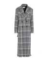 Ballantyne Woman Coat Grey Size 6 Wool, Cashmere In Gray