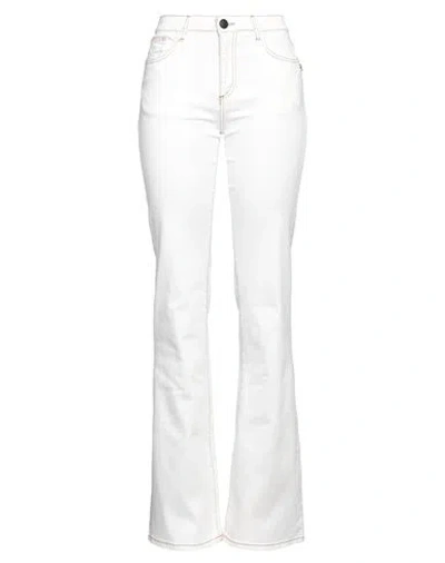 Ballantyne Woman Jeans White Size 30 Cotton, Elastane