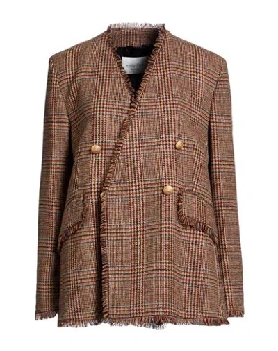 Ballantyne Woman Jacket Camel Size 8 Virgin Wool In Brown