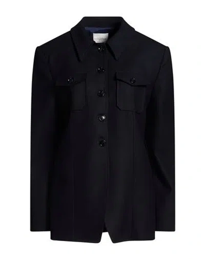 Ballantyne Woman Jacket Navy Size 10 Virgin Wool, Elastane In Blue