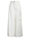 Ballantyne Wide Leg Cargo Jeans In White