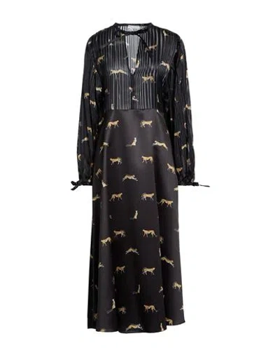 Ballantyne Woman Maxi Dress Black Size 8 Viscose, Silk