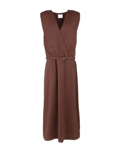 Ballantyne Woman Maxi Dress Brown Size 8 Polyester In Brown