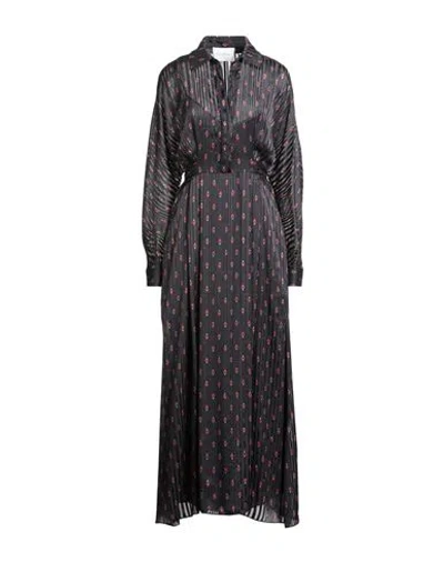 Ballantyne Woman Maxi Dress Charcoal Size 8 Silk, Polyester In Gray
