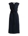 Ballantyne Woman Maxi Dress Midnight Blue Size 4 Polyester In Black