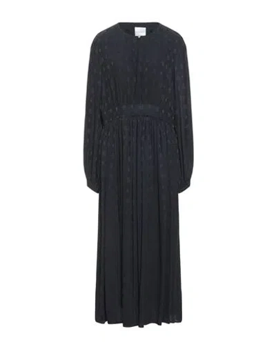 Ballantyne Woman Maxi Dress Midnight Blue Size 8 Acetate, Silk In Black