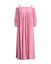 Ballantyne Woman Maxi Dress Pink Size 2 Polyester, Viscose