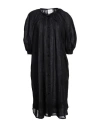 Ballantyne Woman Midi Dress Black Size 8 Linen