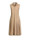Ballantyne Woman Midi Dress Camel Size 4 Cotton In Nude