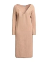 Ballantyne Woman Midi Dress Camel Size 6 Wool