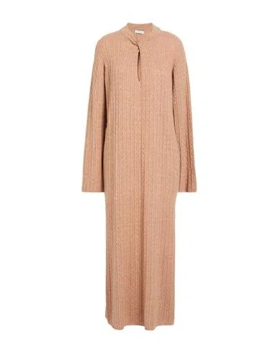 Ballantyne Woman Midi Dress Camel Size 6 Wool, Cashmere In Pink