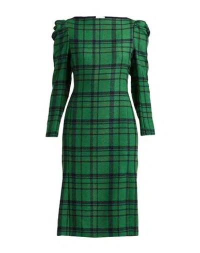 Ballantyne Woman Midi Dress Green Size 6 Virgin Wool, Cashmere