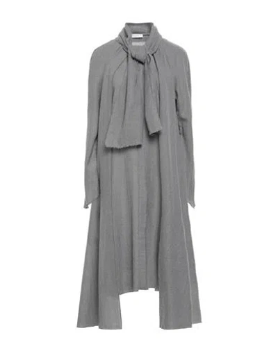 Ballantyne Woman Midi Dress Grey Size 8 Virgin Wool In Gray