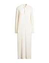 Ballantyne Woman Midi Dress Ivory Size 6 Wool, Cashmere
