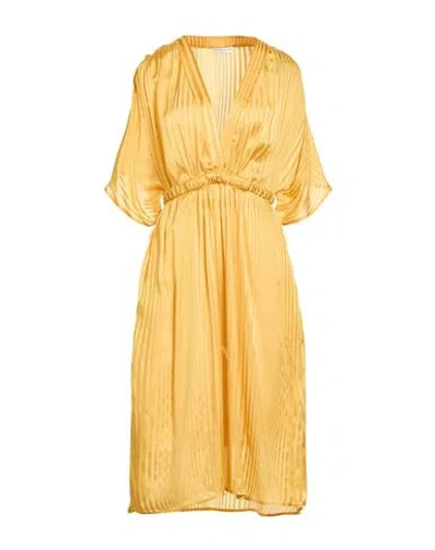 Ballantyne Woman Midi Dress Marigold Size 8 Silk In Yellow