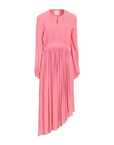 Ballantyne Woman Midi Dress Pink Size 6 Acetate, Silk