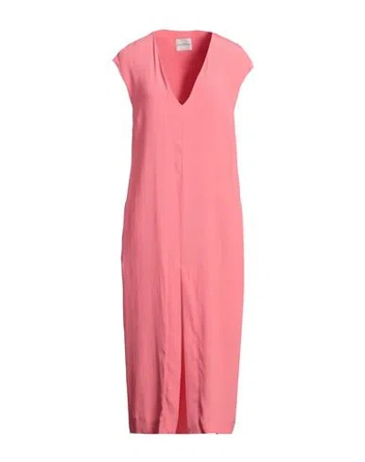 BALLANTYNE BALLANTYNE WOMAN MIDI DRESS PINK SIZE 6 ACETATE, SILK