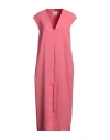 Ballantyne Woman Midi Dress Pink Size 8 Polyester In Pink
