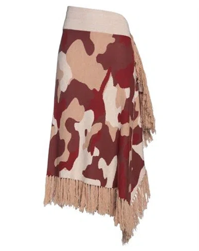 Ballantyne Woman Midi Skirt Camel Size M Wool In Multi