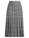 Ballantyne Woman Midi Skirt Grey Size 6 Virgin Wool, Elastane