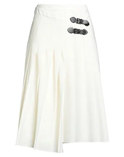 Ballantyne Woman Midi Skirt Ivory Size 8 Polyester, Virgin Wool, Elastane