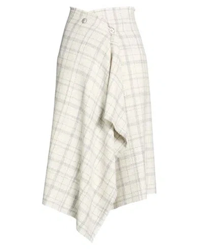 Ballantyne Woman Midi Skirt Light Grey Size 4 Wool, Cashmere