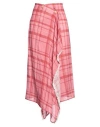 Ballantyne Woman Midi Skirt Magenta Size 6 Linen In Magenta