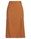 Ballantyne Woman Midi Skirt Tan Size 6 Polyester, Virgin Wool