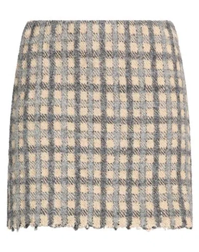 Ballantyne Woman Mini Skirt Grey Size 6 Hemp, Virgin Wool, Polyester, Alpaca Wool, Polyamide In Gray