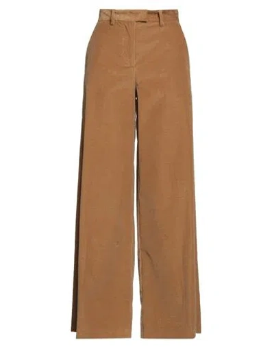 Ballantyne Woman Pants Camel Size 6 Cotton In Brown